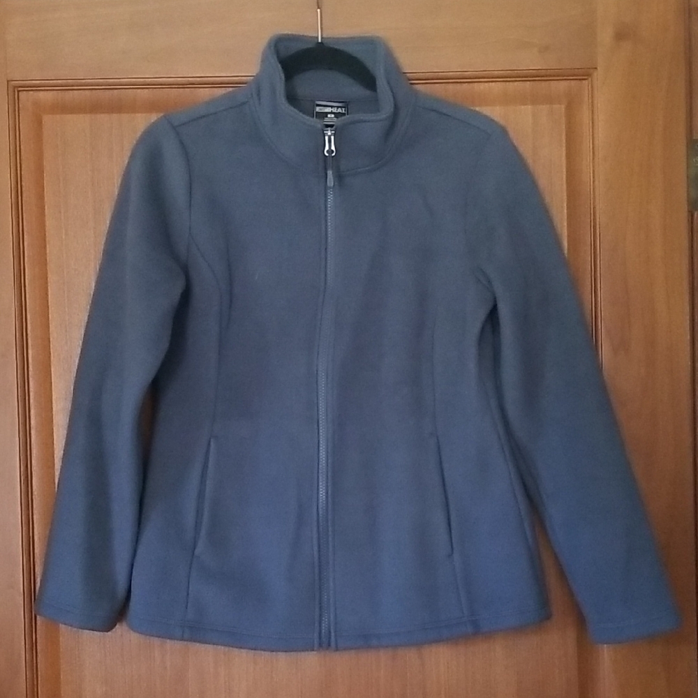 Womens 32 DEGREE Gray Fleece Zip Up Size Small Cozy Winter Warm